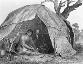 Indischer Arzt, der einen Topf Medizin zubereitet, aus 